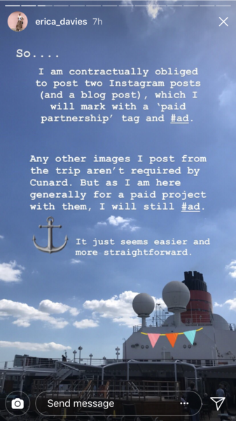 Continuing the discussion around instagram influencers and ethics