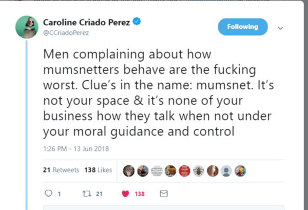 New guidelines - we aren't allowed to refer to natal sex