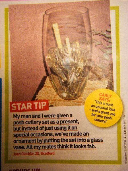 To think I might get money for a tip in a magazine?