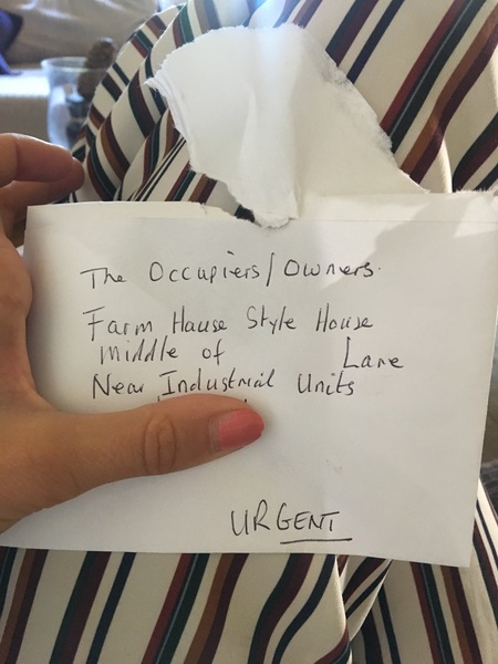 Oooo I received an anonymous letter this morning...from THE VILLAGERS 😬