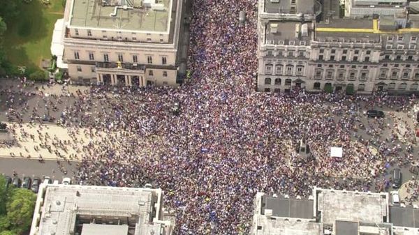 ...to remind people about today's march against Brexit