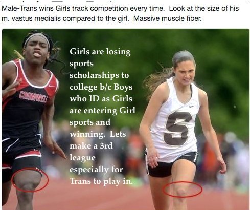 In Connecticut, two teenage boys who identify as girls have come 1st and 2nd in the girls' 100m sprint