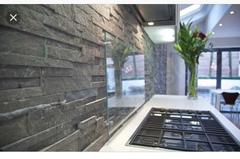 Stacked stone backsplash practicality?