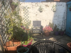 house with small patio - resale