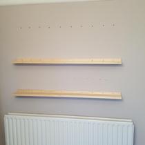Update on bespoke picture gallery shelves you helped me hang