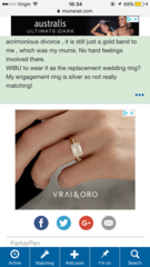 To wear my mums wedding ring?