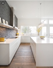 Stacked stone backsplash practicality?