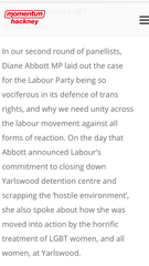 Daily Mail, Momentum, Diane Abbott and Action for Trans Health