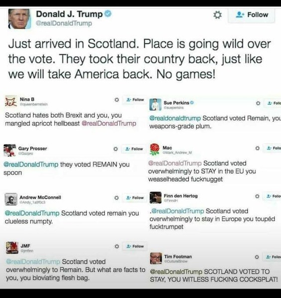 Westministenders: May's Turd Way covered in Donald's Glittery Tickertape from his Parade