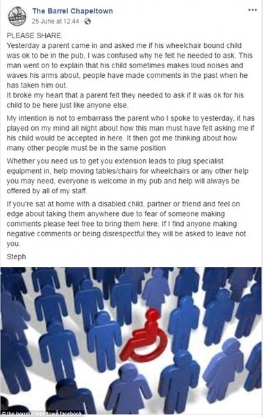 Some nice news about disability and inclusion