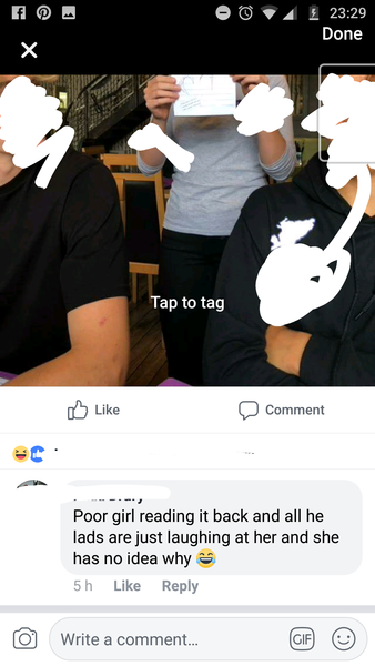 To think that taking part in a charity fundraiser doesn't excuse this behaviour...
