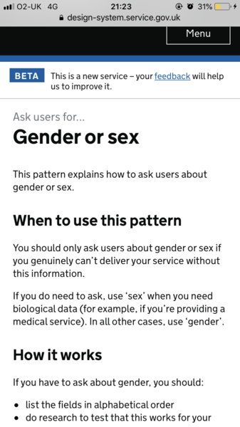 Sex vs Gender in medicine and health care
