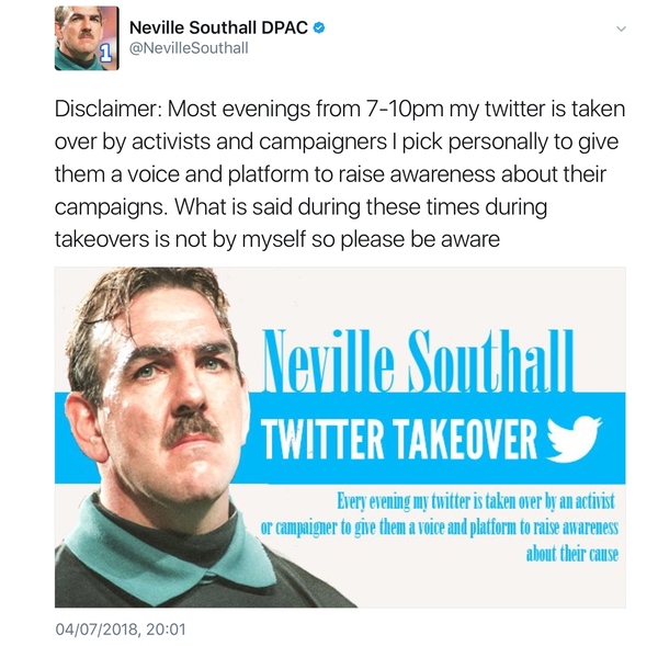 Neville Southall's twitter account.