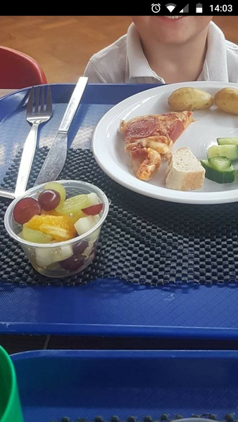 To think this school lunch is a choking hazard?