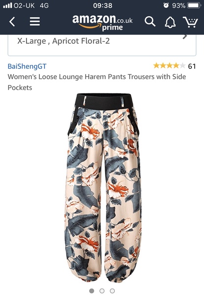 To think those loose flowery trousers that are so popular make even the slim look like they have an arse of an elephant?