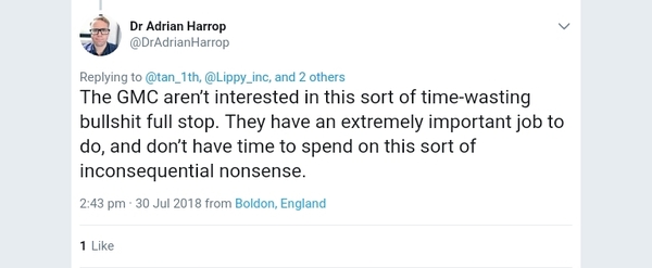 Dr Adrian Harrop - Dr Misogyny is pursuing another woman.