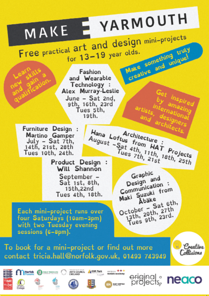 Teenager arts project in Great Yarmouth