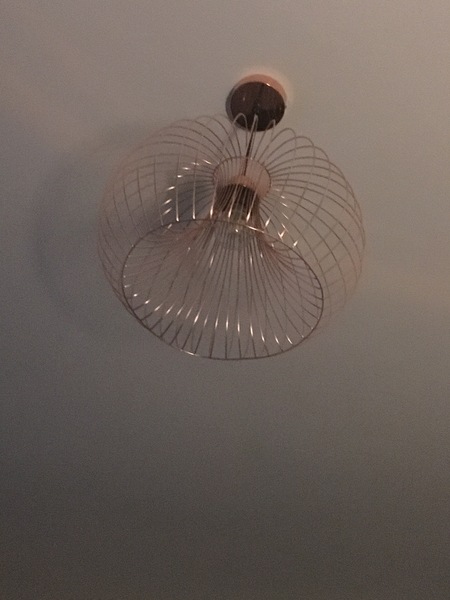 Show me a photo of the lampshade in your bedroom!
