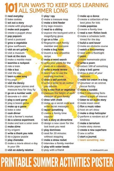 Free things to do with children during the summer holidays