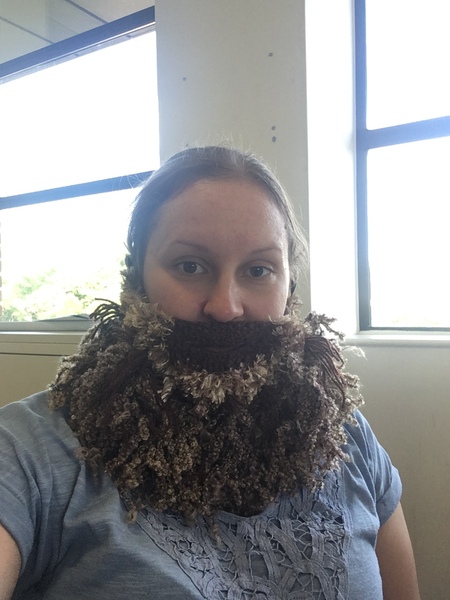 My hand-knitted beard has arrived!