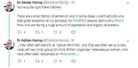 Dr Adrian Harrop - Dr Misogyny is pursuing another woman.