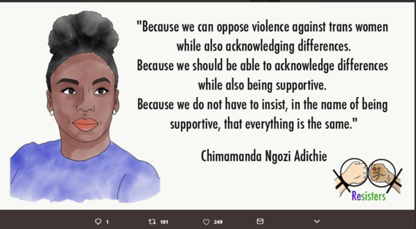 A woman is an adult female human