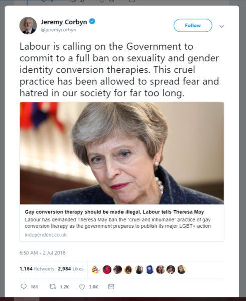 Urgent:  banning gender identity conversion