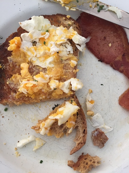 To think this egg is not poached?