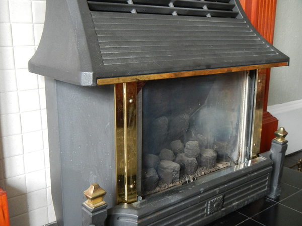 Water Stains on Iron fireplace