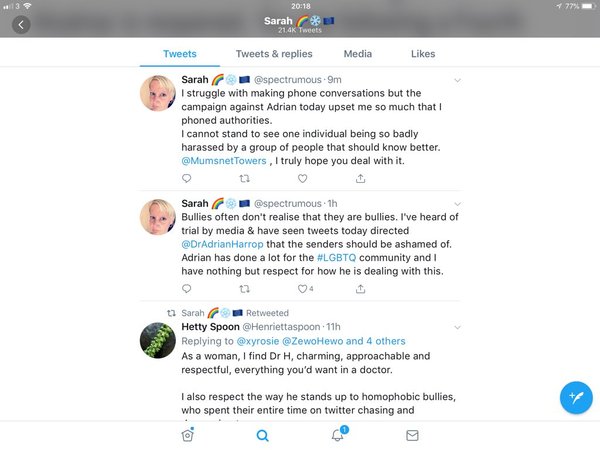 Dr Adrian Harrop - Dr Misogyny is pursuing another woman.