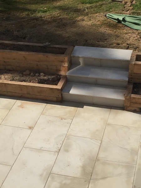30m of terraced beds to plant up - suggestions for whites and purples?