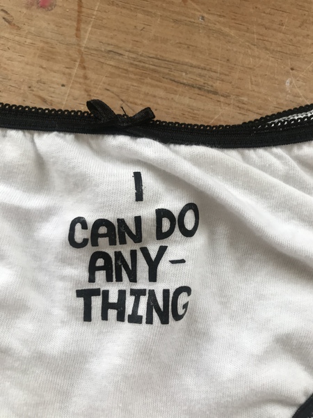 To think this is a stupid slogan for a pair of girls pants?