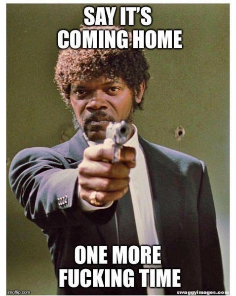 To be sick of this 'it's coming home' nonsense