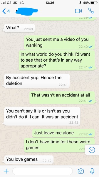 Upset by his behaviour?