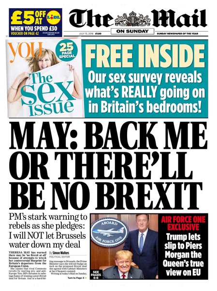 Westministenders: May's Turd Way covered in Donald's Glittery Tickertape from his Parade