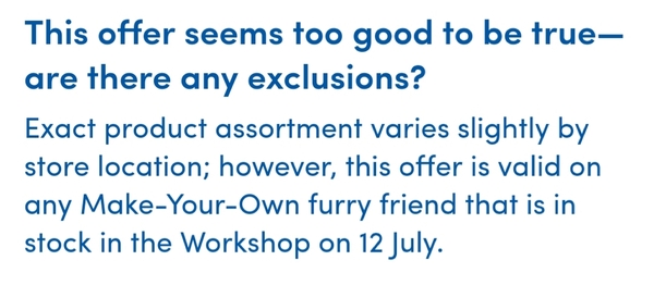 Who's going to build a bear tomorrow?