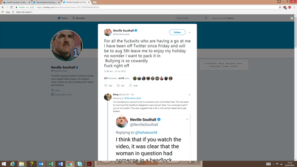 Neville Southall's twitter account.