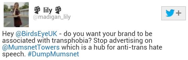 Anyone want to tell Birdseye they appreciate freedom of speech and women's rights
