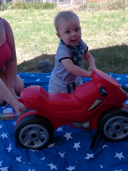 To clap my hands and skip about in a elephantine manner?