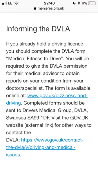 To report FIL to the DVLA