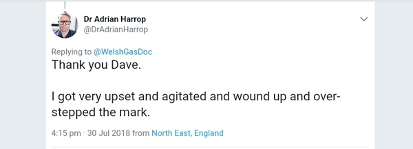 Dr Adrian Harrop - Dr Misogyny is pursuing another woman.