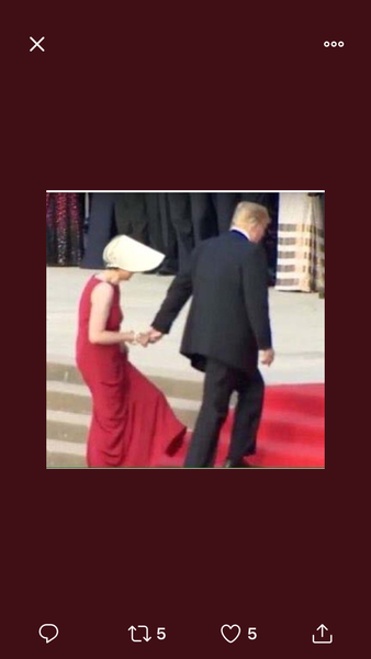 Theresa may's awful awful red dress