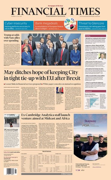 Westministenders: May's Turd Way covered in Donald's Glittery Tickertape from his Parade