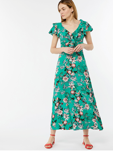 Saw a green midi length dress with loads of meadow flowers, i must find it please help!