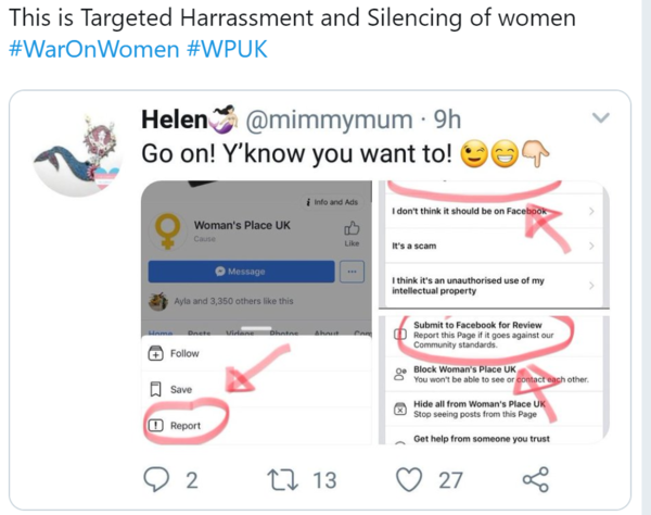 Telegraph article Facebook accused of censorship WPUk