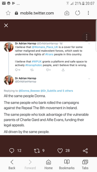 Womans Place UK  Facebook/Twitter attack & request to share statement on social media.