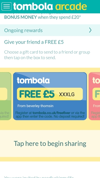 Tombola free £5 codes