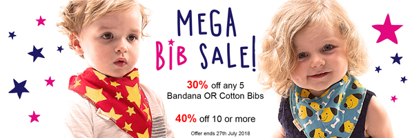 40% off at Funky Giraffe dribble bibs
