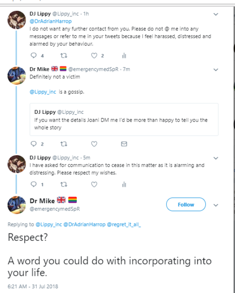 Dr Adrian Harrop - Dr Misogyny is pursuing another woman.