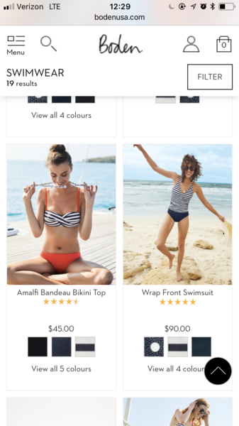 Flattering swimsuits